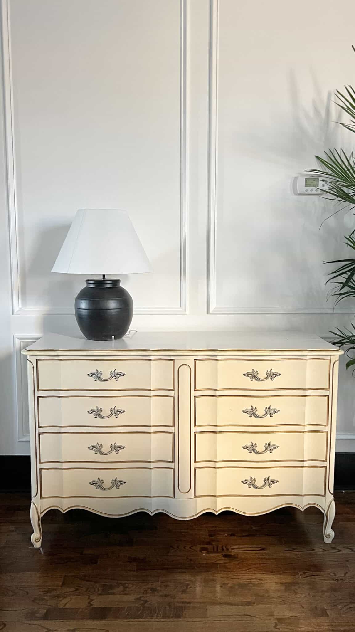 Diy Black Dresser Makeover French Provincial Our Aesthetic Abode