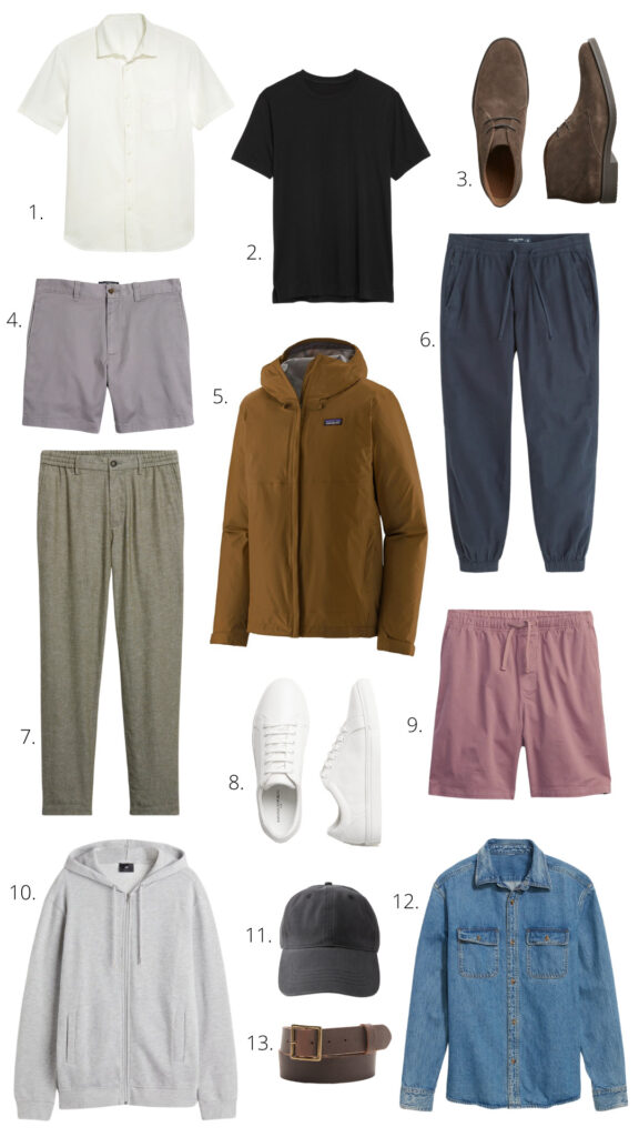 Elisha from Our Aesthetic Abode made a collage of 13 different versatile neutrals for men