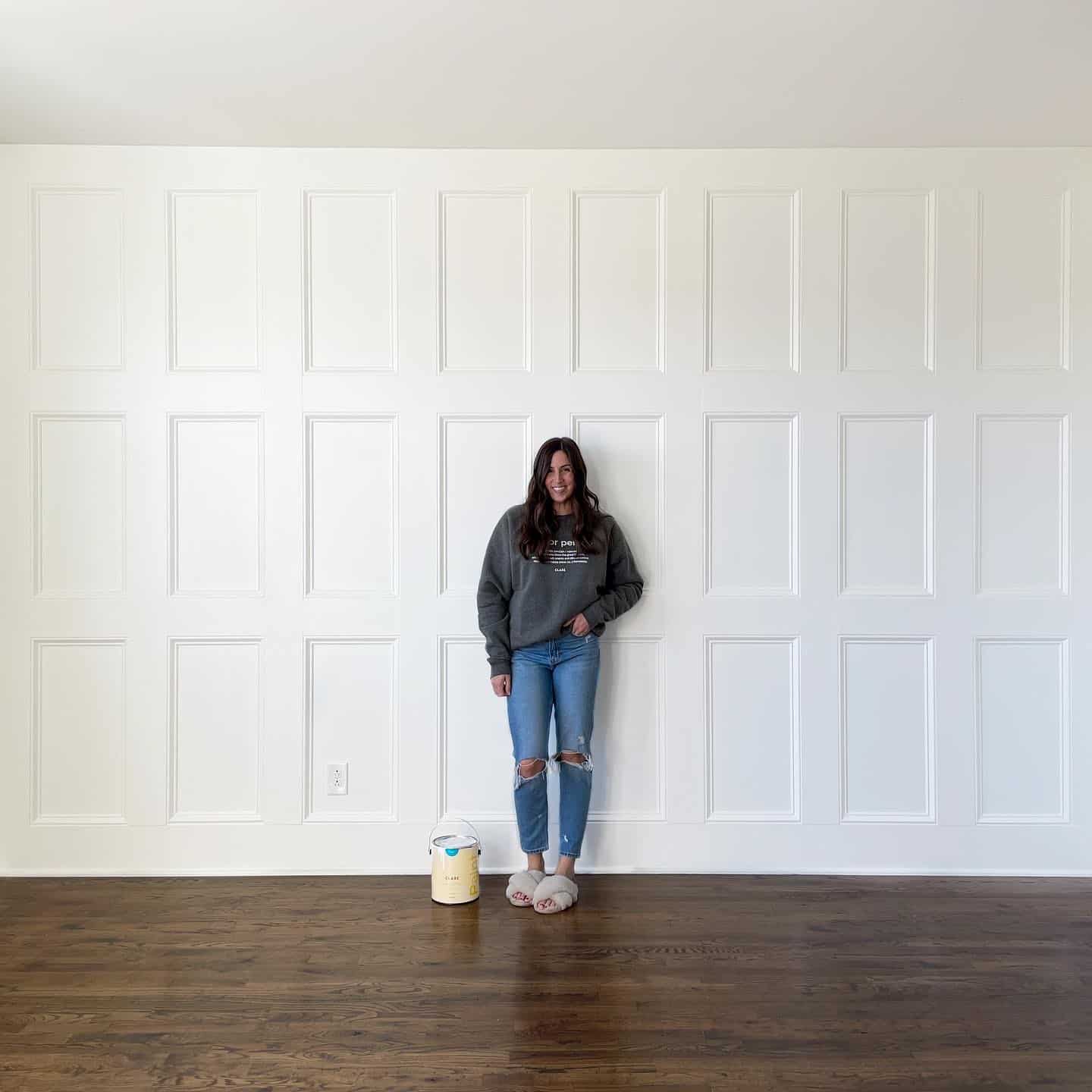 Recessed Wainscoting Panels: DIY Living Room Wall