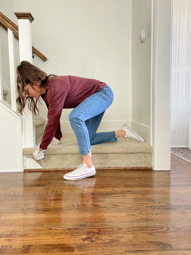 diy stairs remove carpet