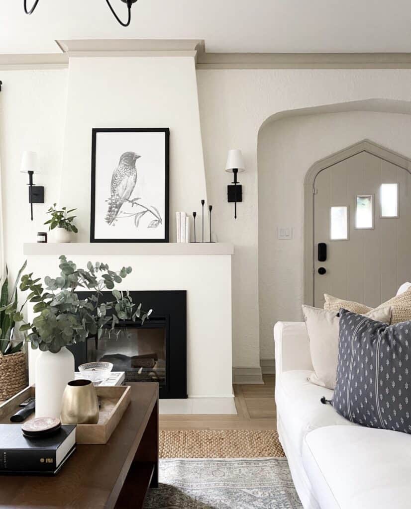 A living room with SW accessible beige contrast trim