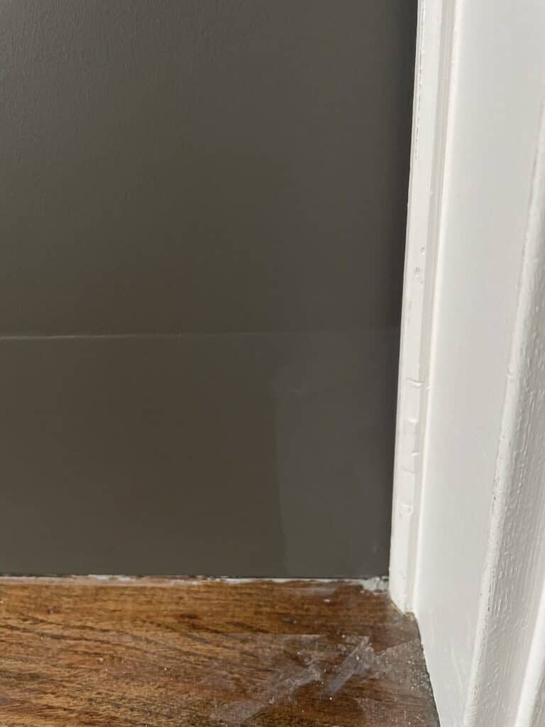 There is small area that was test with water-based poly and it lightened the paint on ikea built-ins