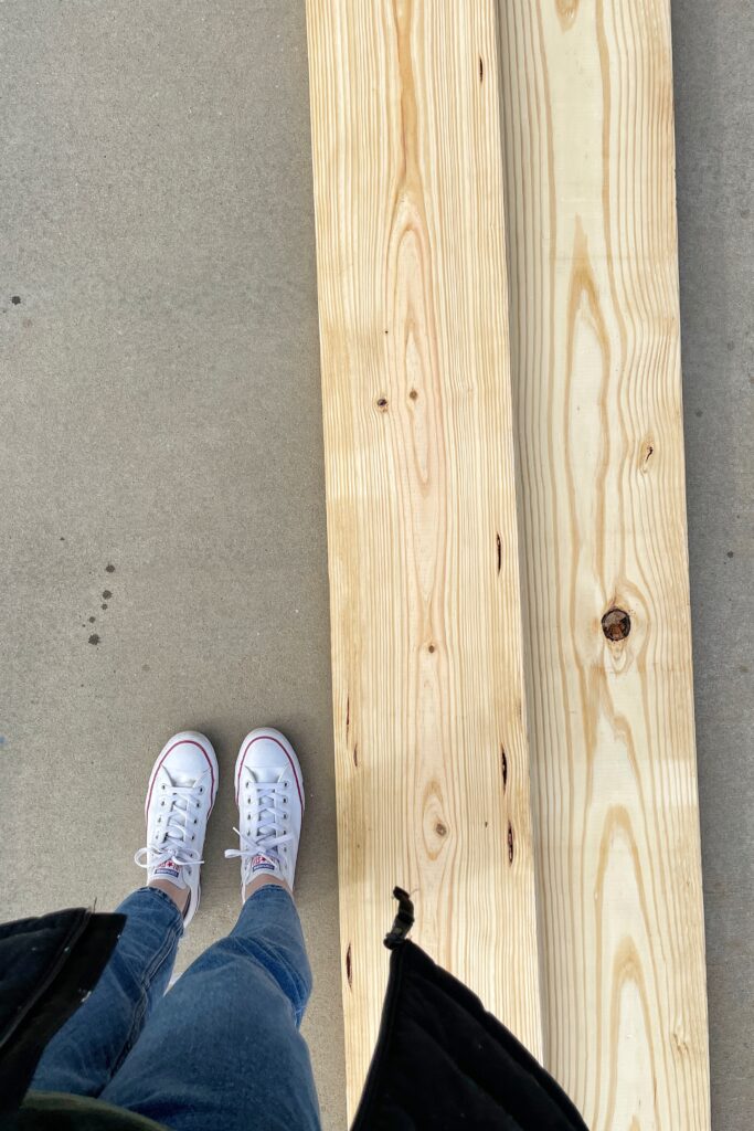 2x12x8 pine boards for a diy coffee table