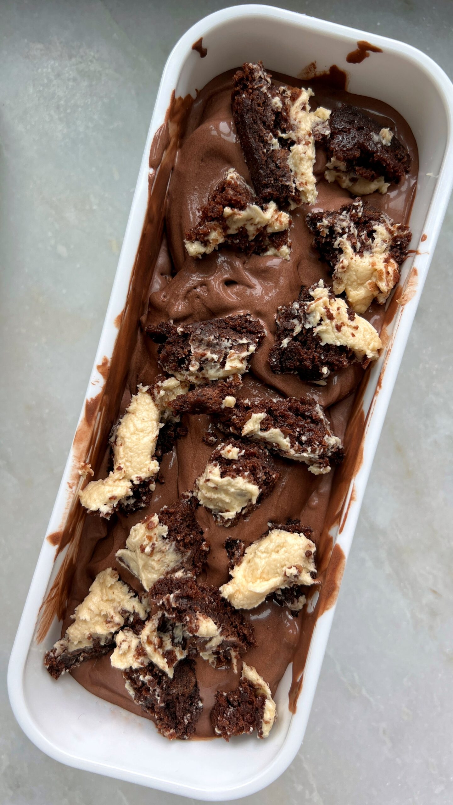 Dark Chocolate Peanut Butter Brownie Ice Cream Recipe