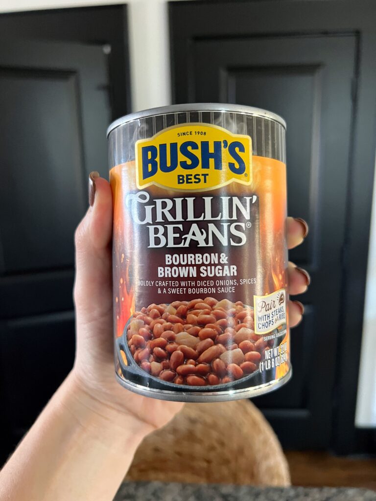 Bush's Grillin Beans Bourbon & Brown Sugar for a sweet and spicy chili recipe