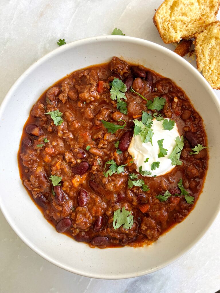 Crockpot sweet and spicy chili