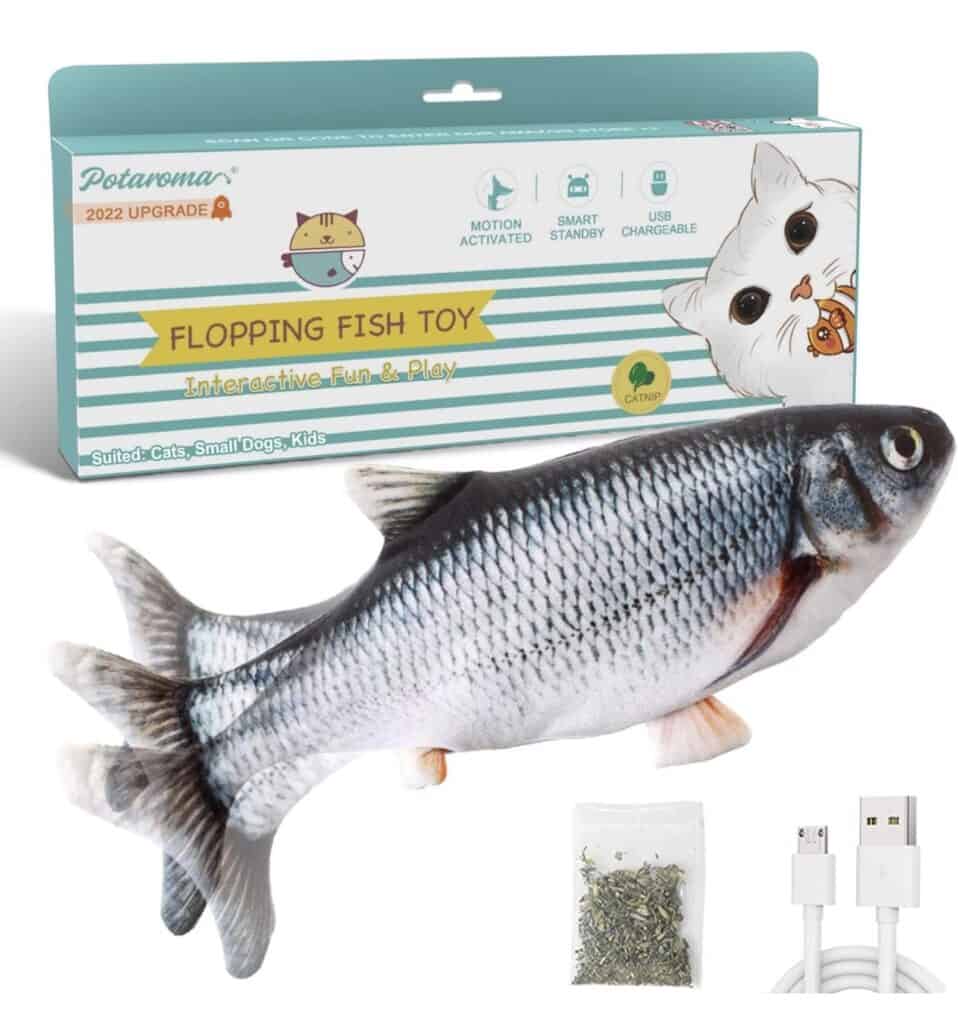 interactive floppy fish toy for cats