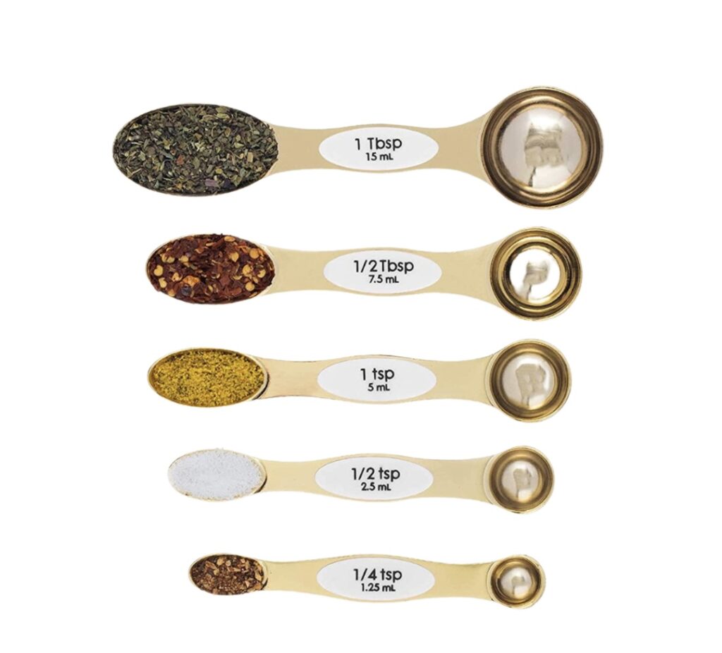 stocking stuffer ideas for a cook gold measuring spoons