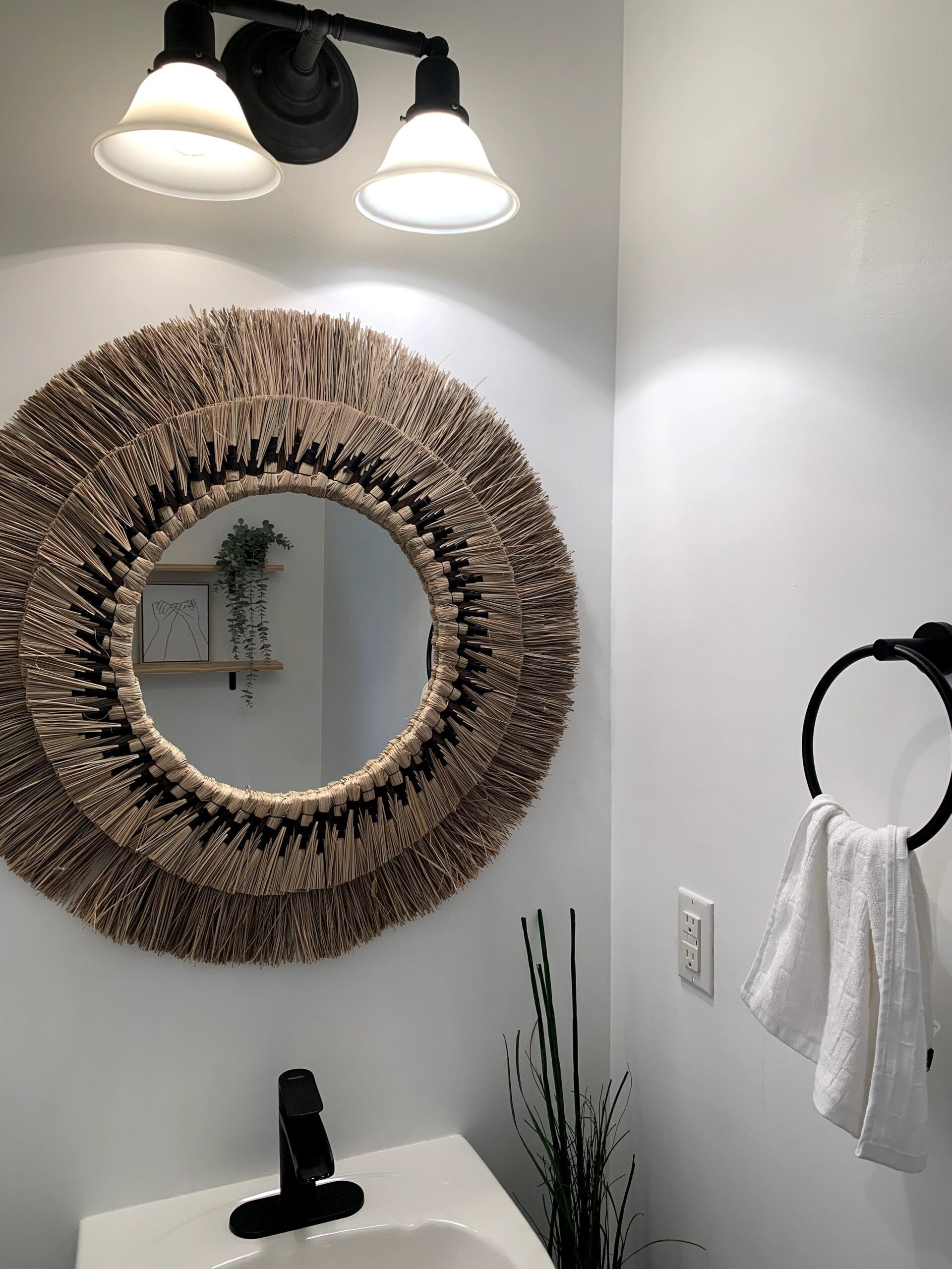 DIY Peel and Stick Wallpaper Powder Room Makeover | Our Aesthetic Abode