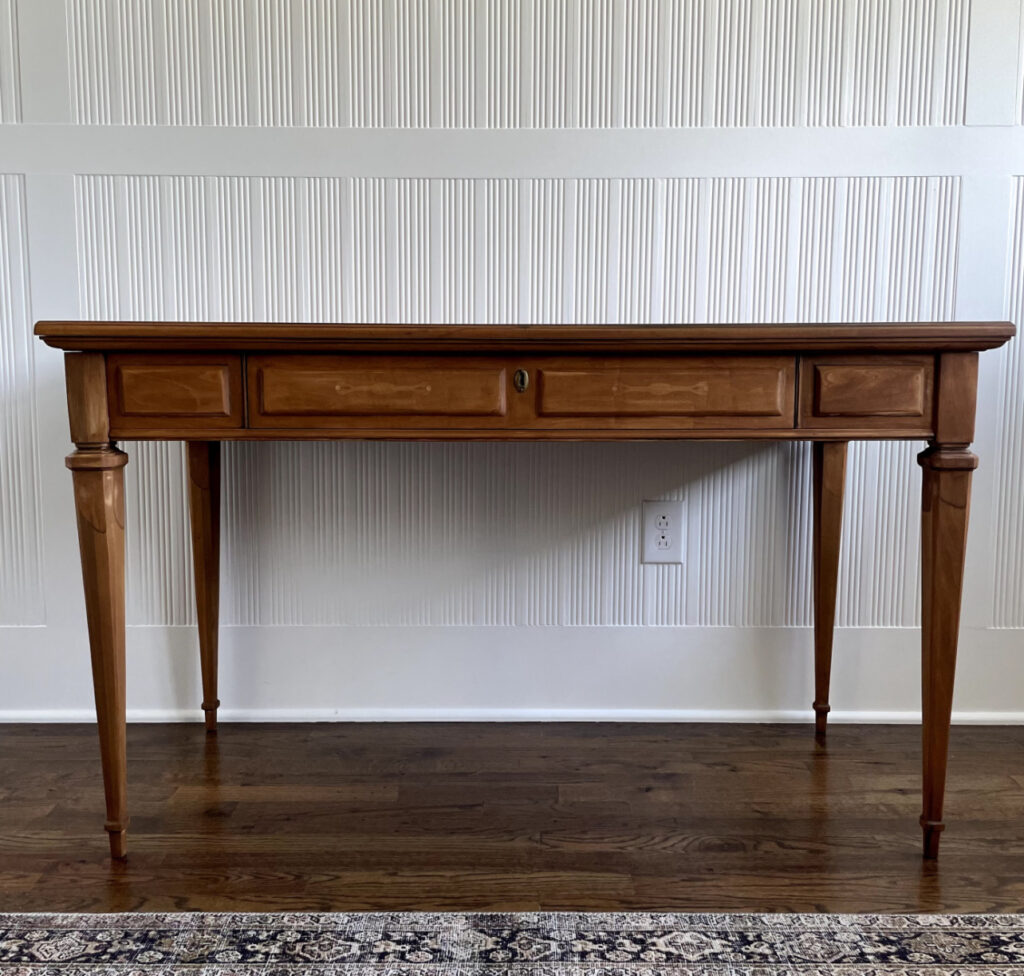a vintage desk in general finishes gel stain color American Oak