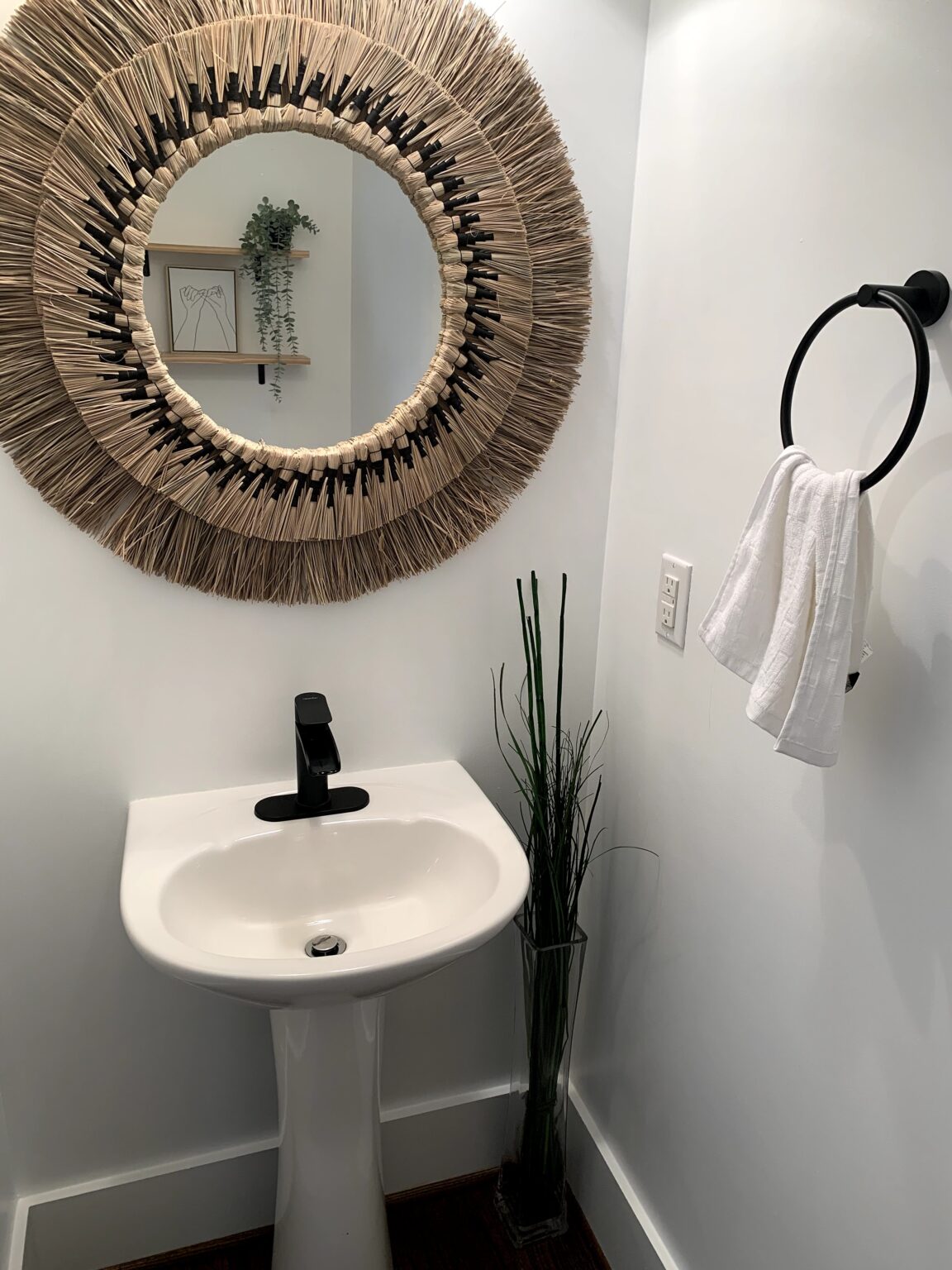 DIY Peel and Stick Wallpaper Powder Room Makeover | Our Aesthetic Abode