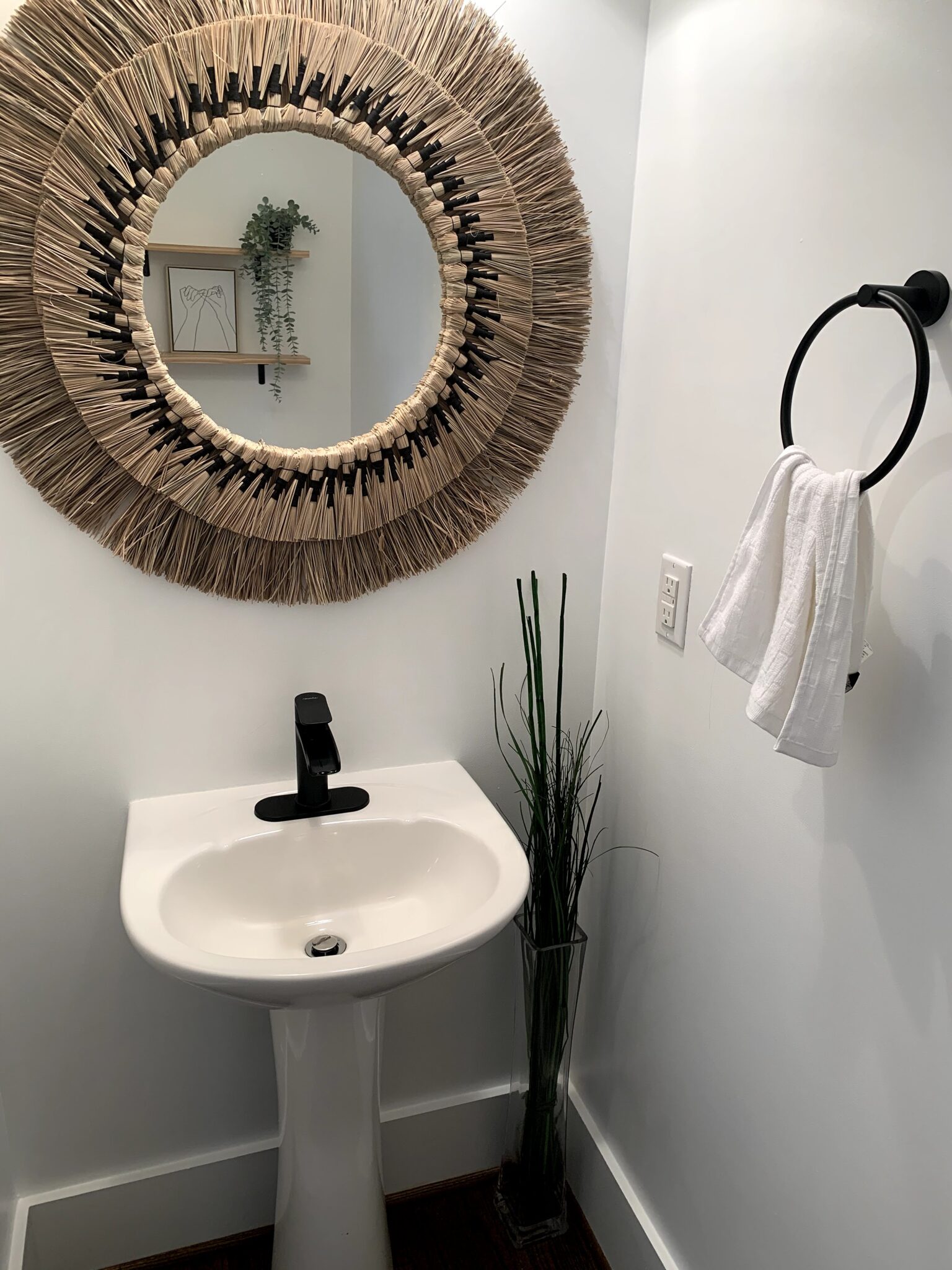DIY Peel and Stick Wallpaper Powder Room Makeover | Our Aesthetic Abode