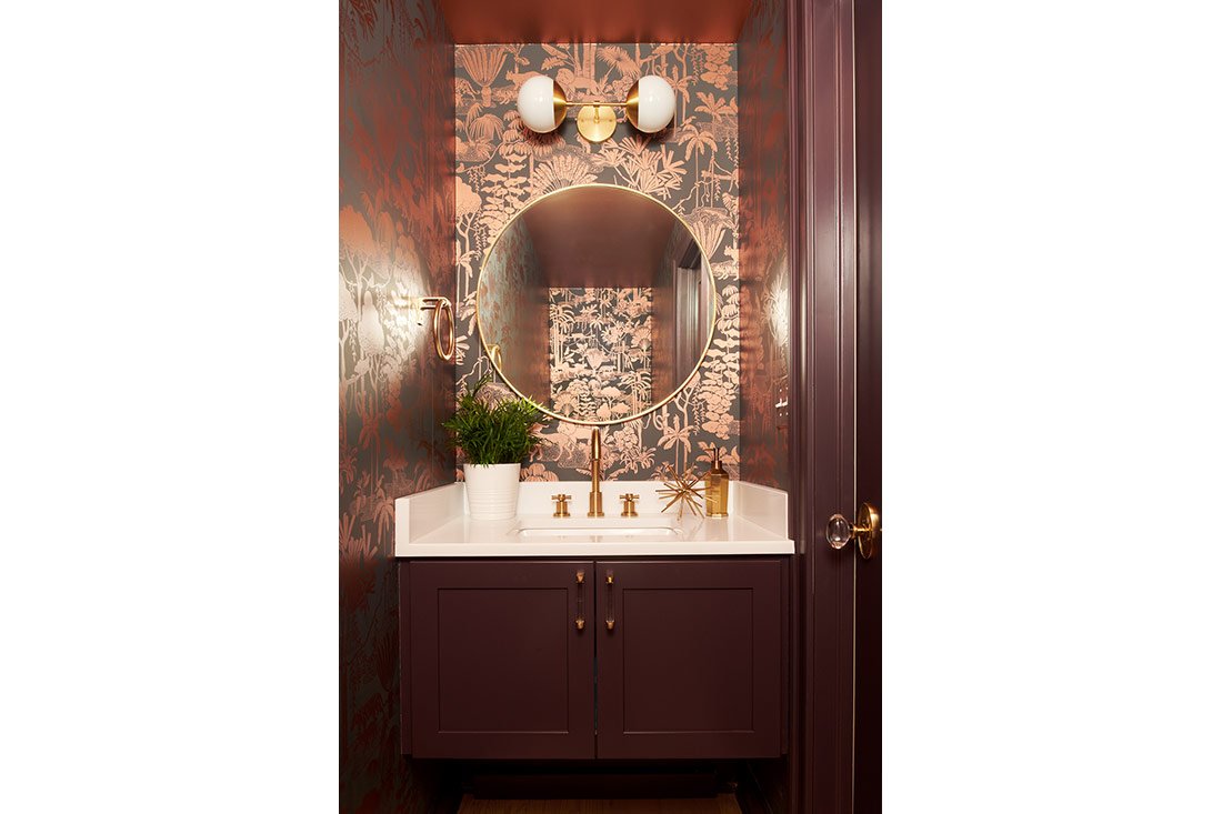 DIY Peel and Stick Wallpaper Powder Room Makeover | Our Aesthetic Abode