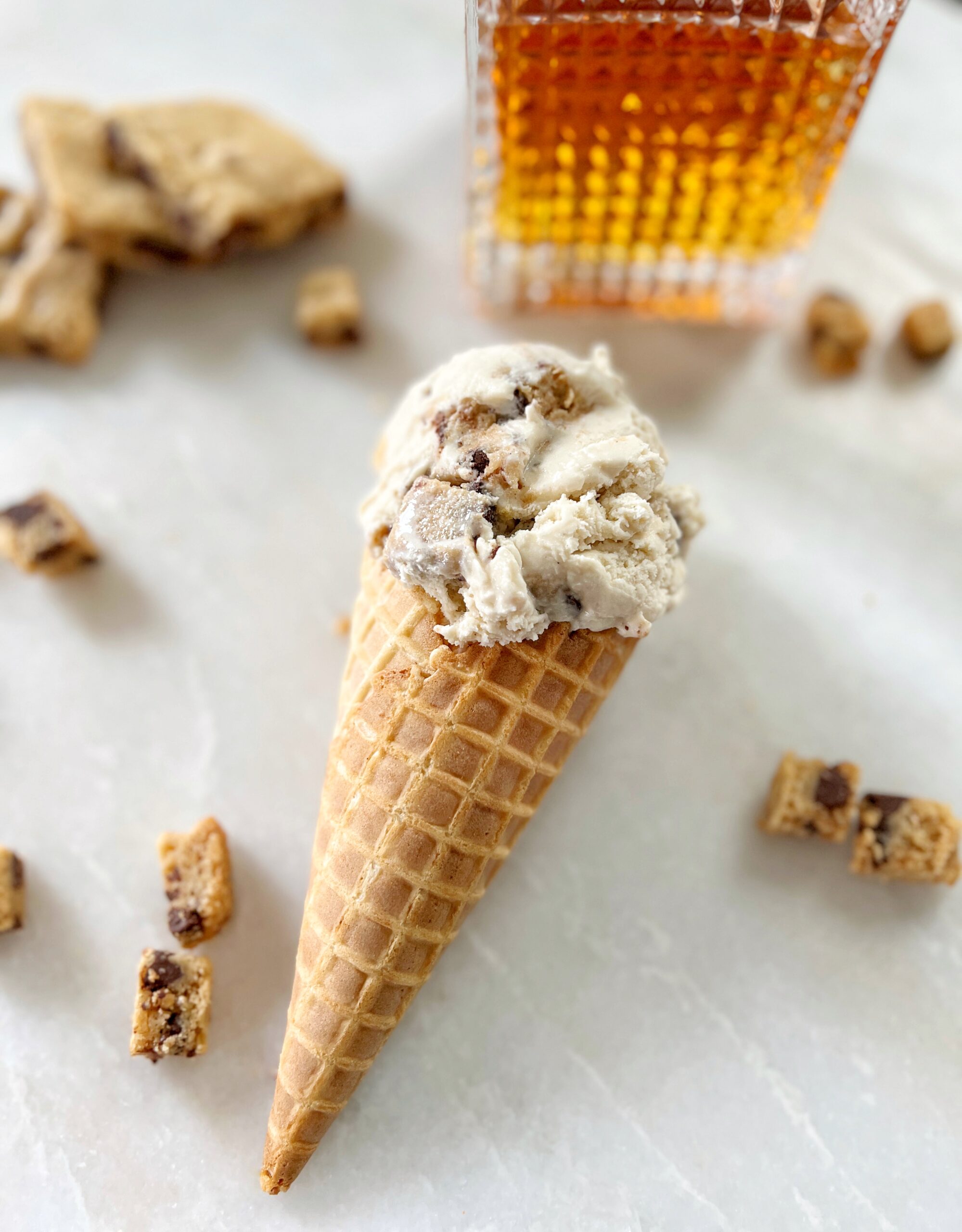 Homemade Bourbon Ice Cream Recipe with Blondies Our Aesthetic Abode