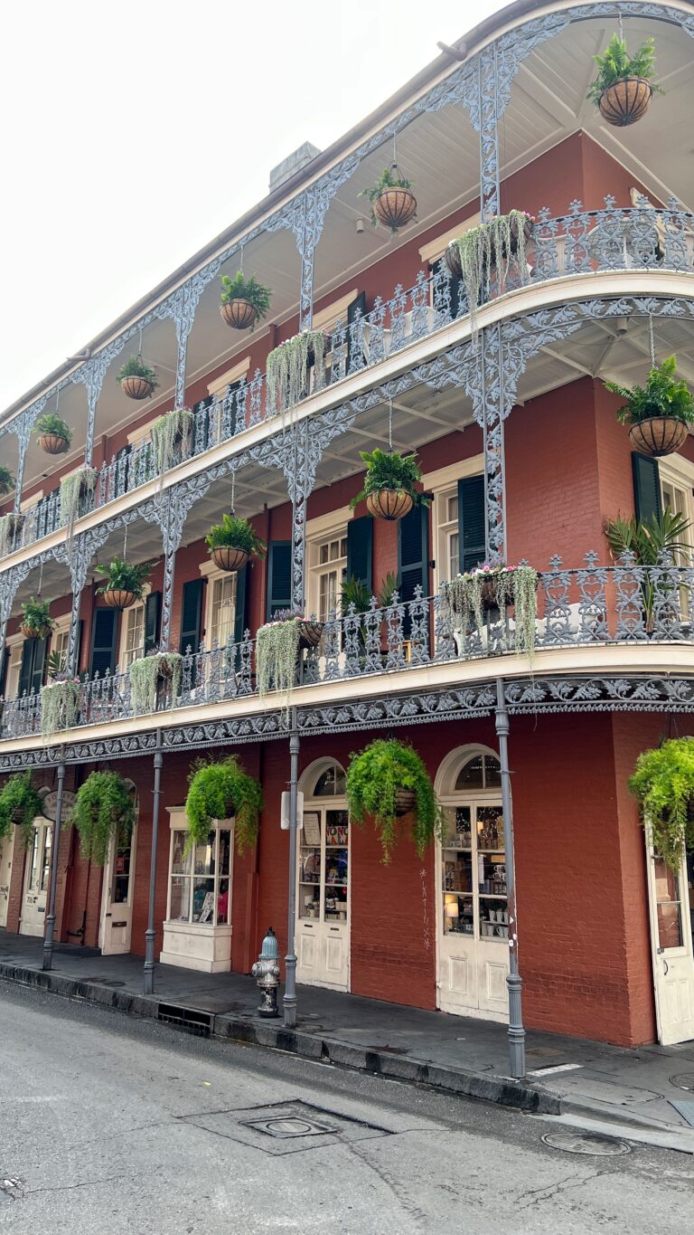 wrought iron balconies in french quarter
