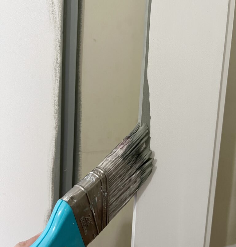 painting the edges of a shiplap board