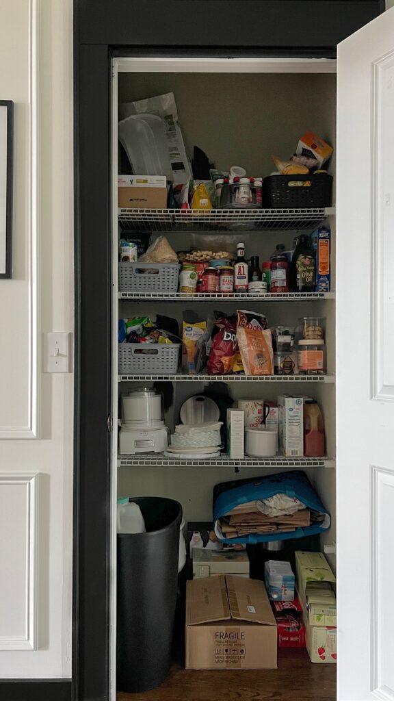 a small closet pantry makeover before photo