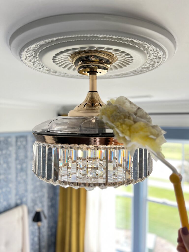 crystal fandelier ceiling fan