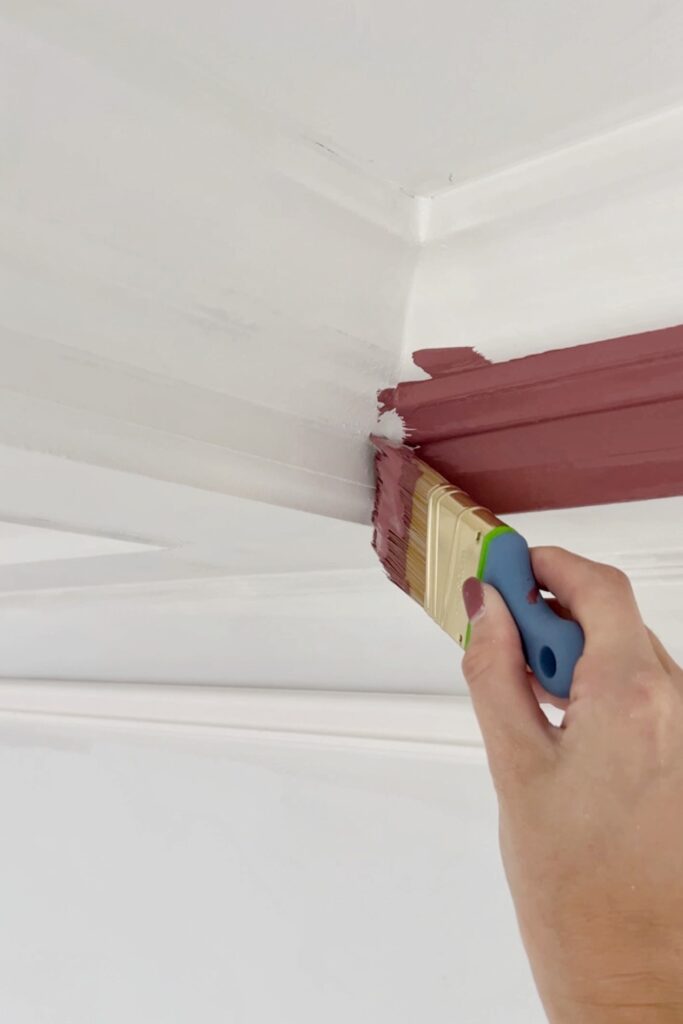 how to paint a coffered ceiling
