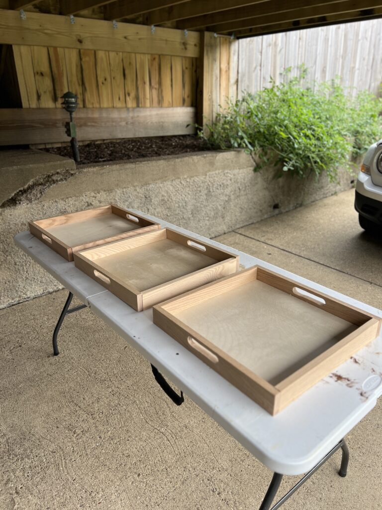 diy wood trays with handles