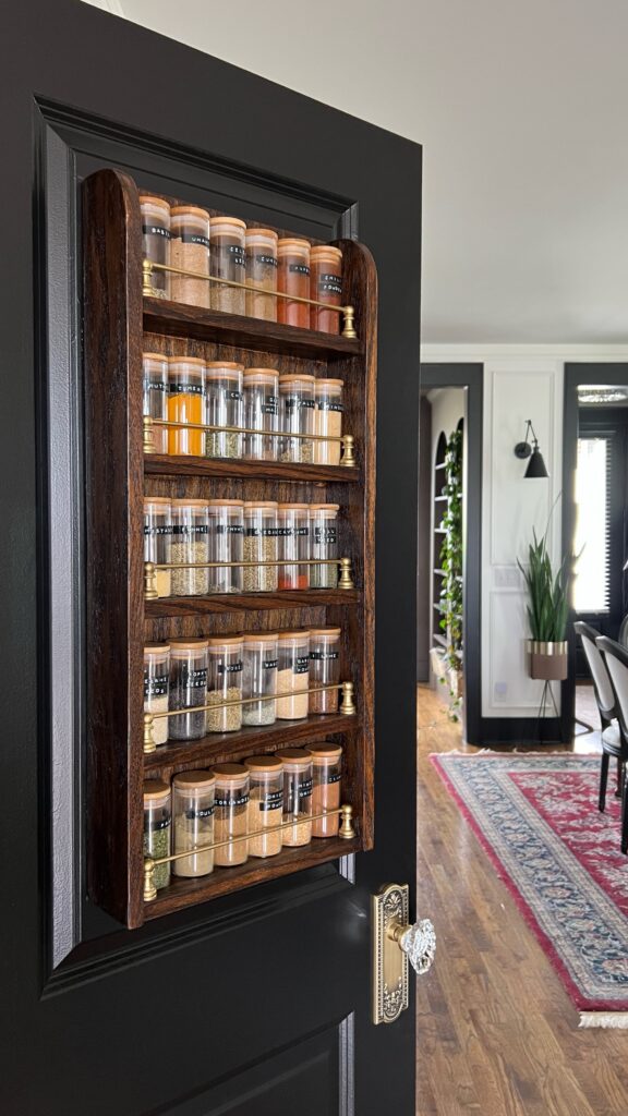 DIY wood spice rack