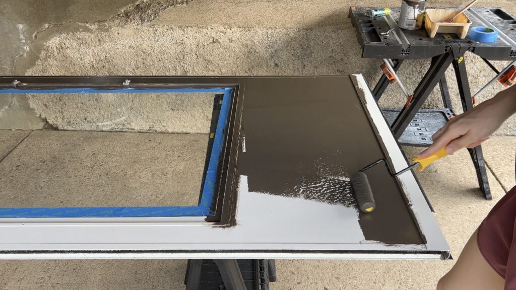 painting a metal storm door