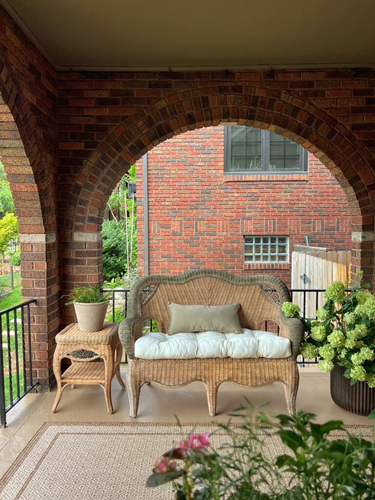 front porch makeover brick house