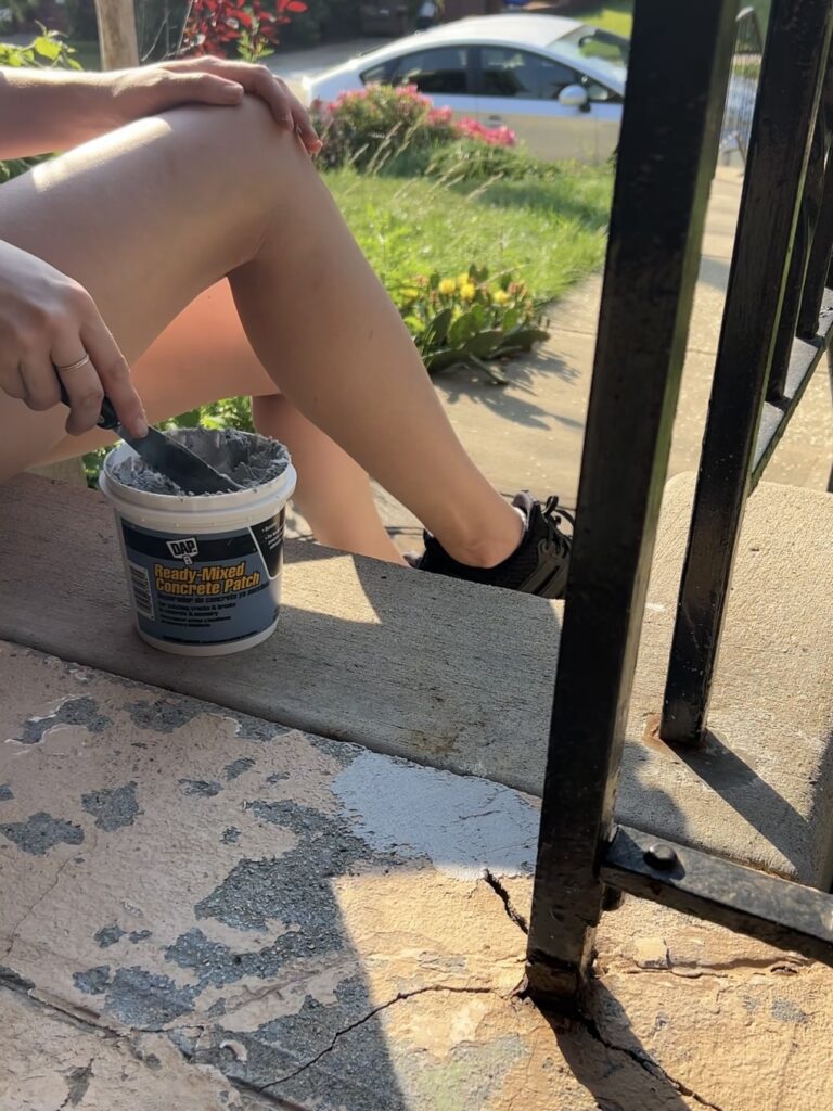 repainting a concrete porch