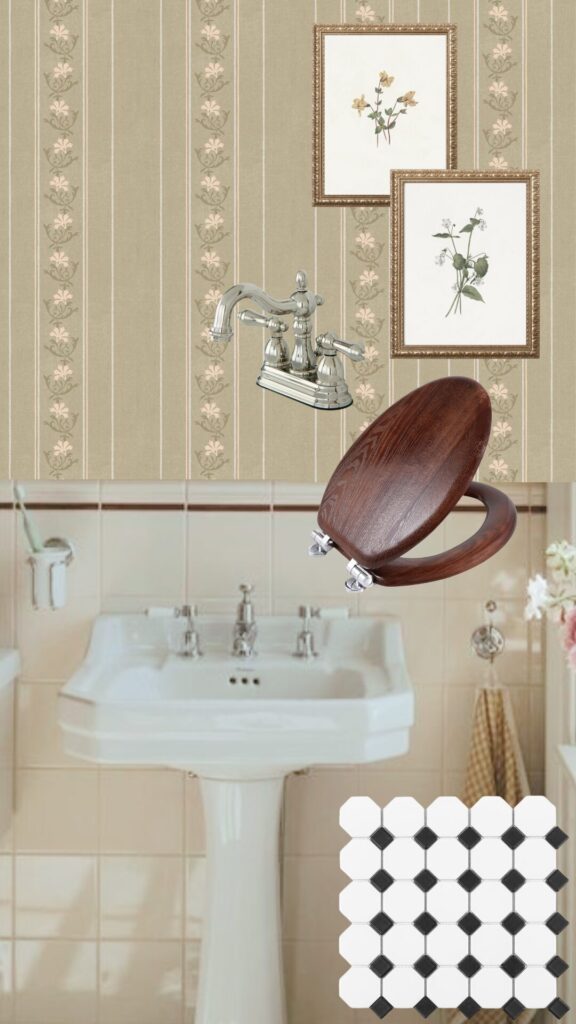 Old Tile Bathroom Makeover Mood Board