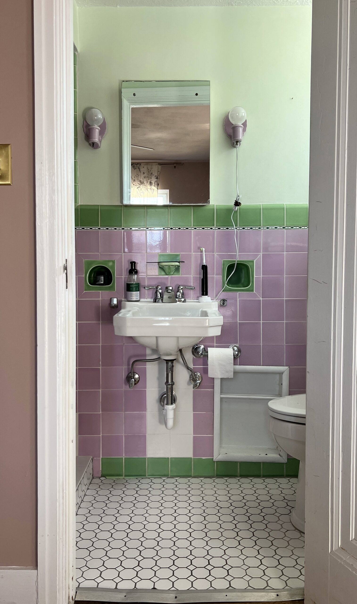 Bathroom Makeover Part 1: How to Paint Floor Tile | Our Aesthetic Abode