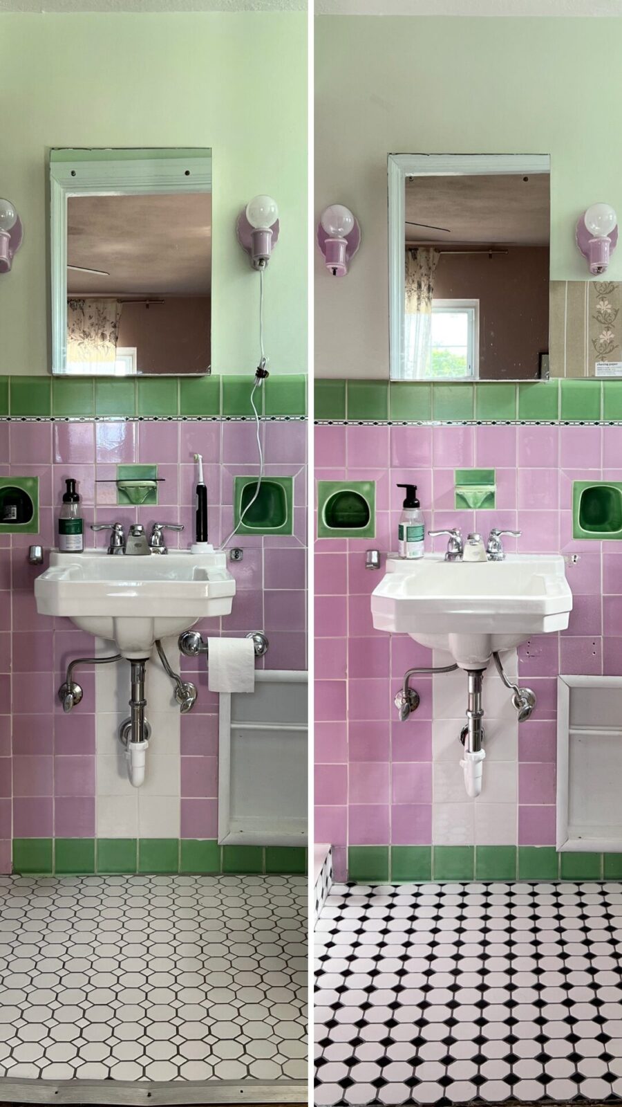 Bathroom Makeover Part 1: How to Paint Floor Tile | Our Aesthetic Abode