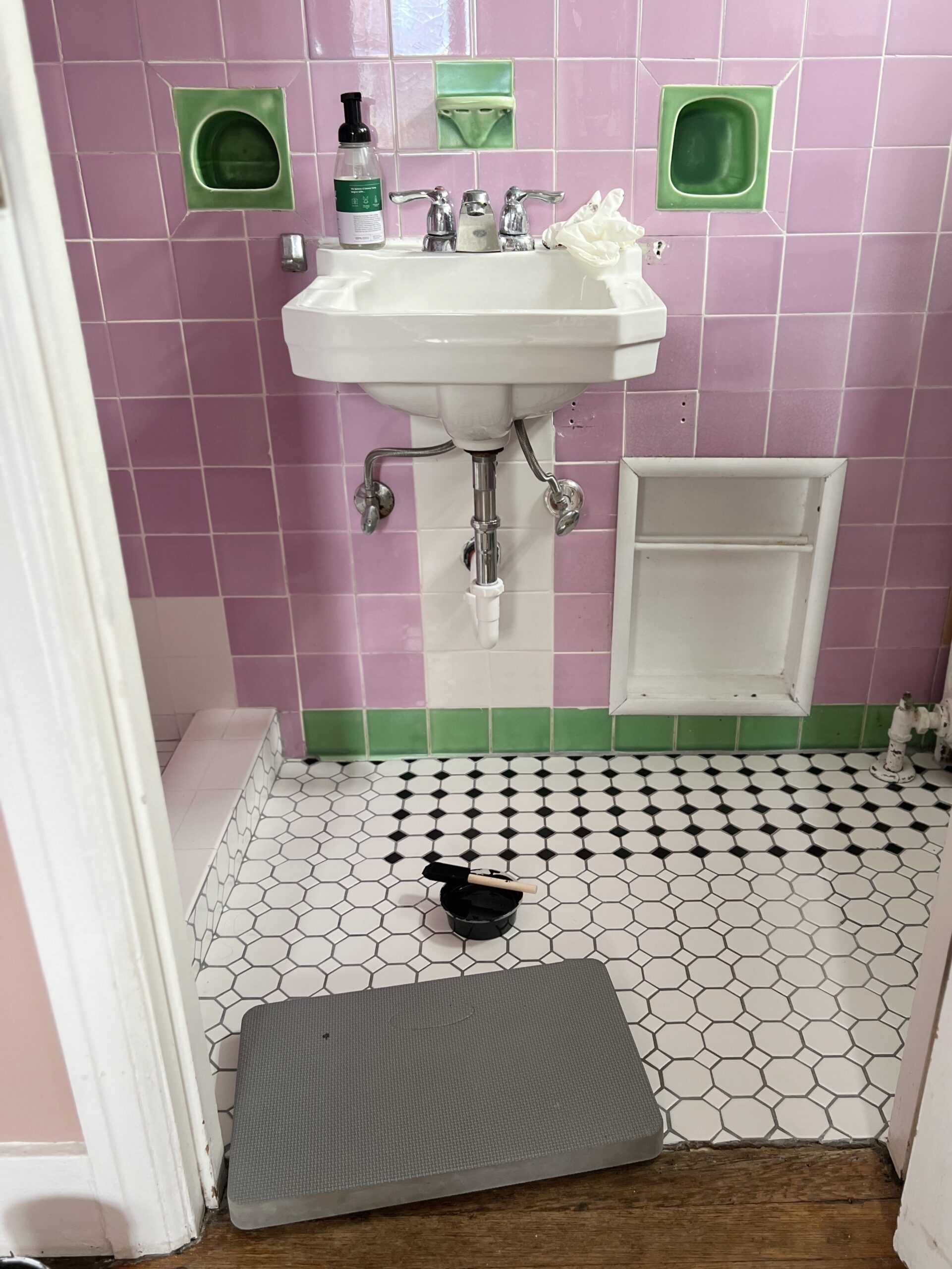 Bathroom Makeover Part 1: How to Paint Floor Tile | Our Aesthetic Abode