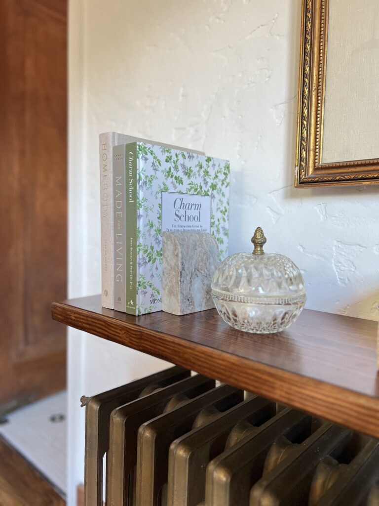 radiator shelf decor