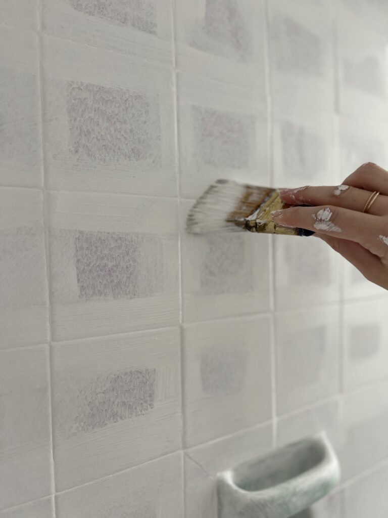 how to paint tile in shower