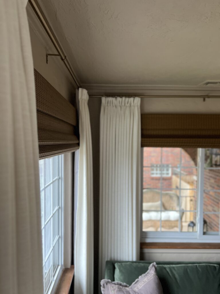 sunroom window treatments layered