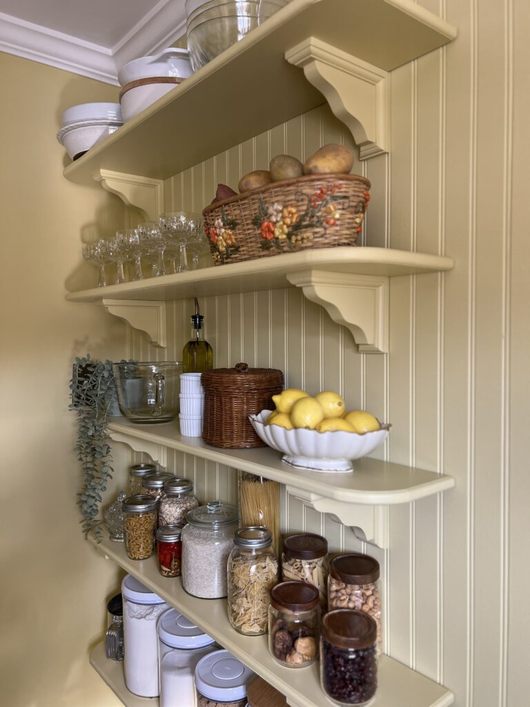 DIY Wood Pantry Shelves