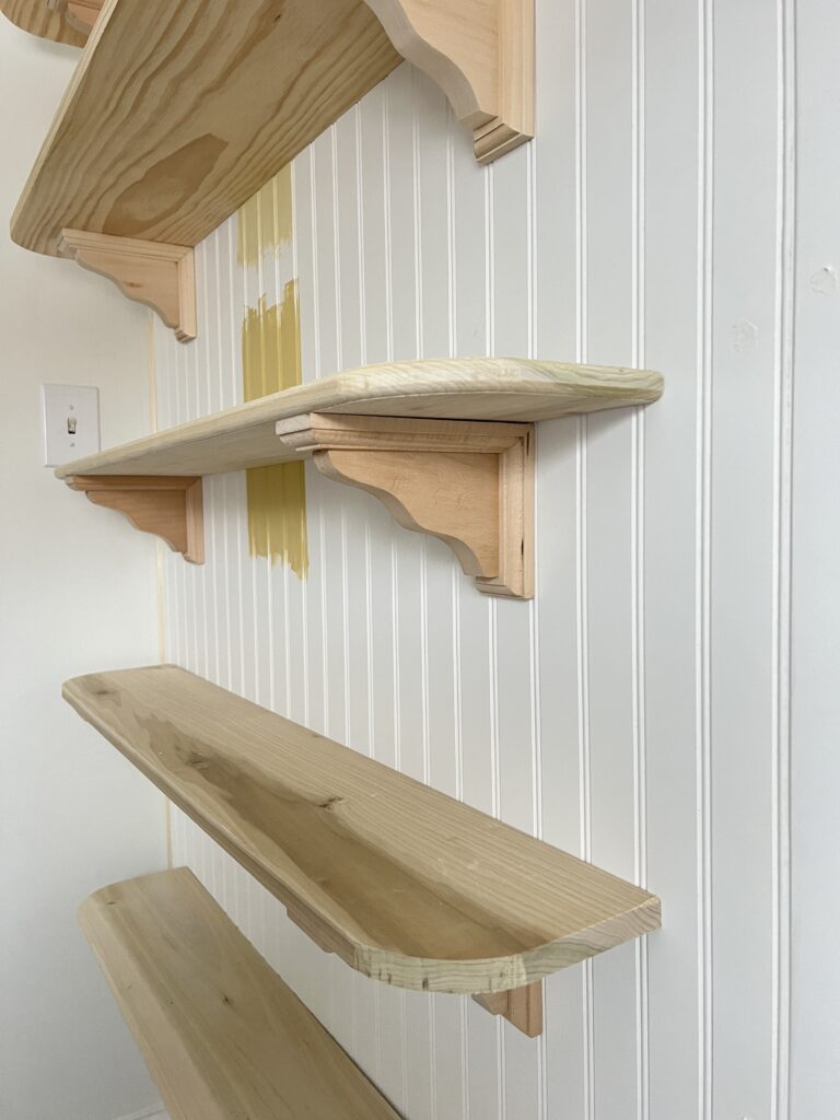 decorative wooden shelf brackets