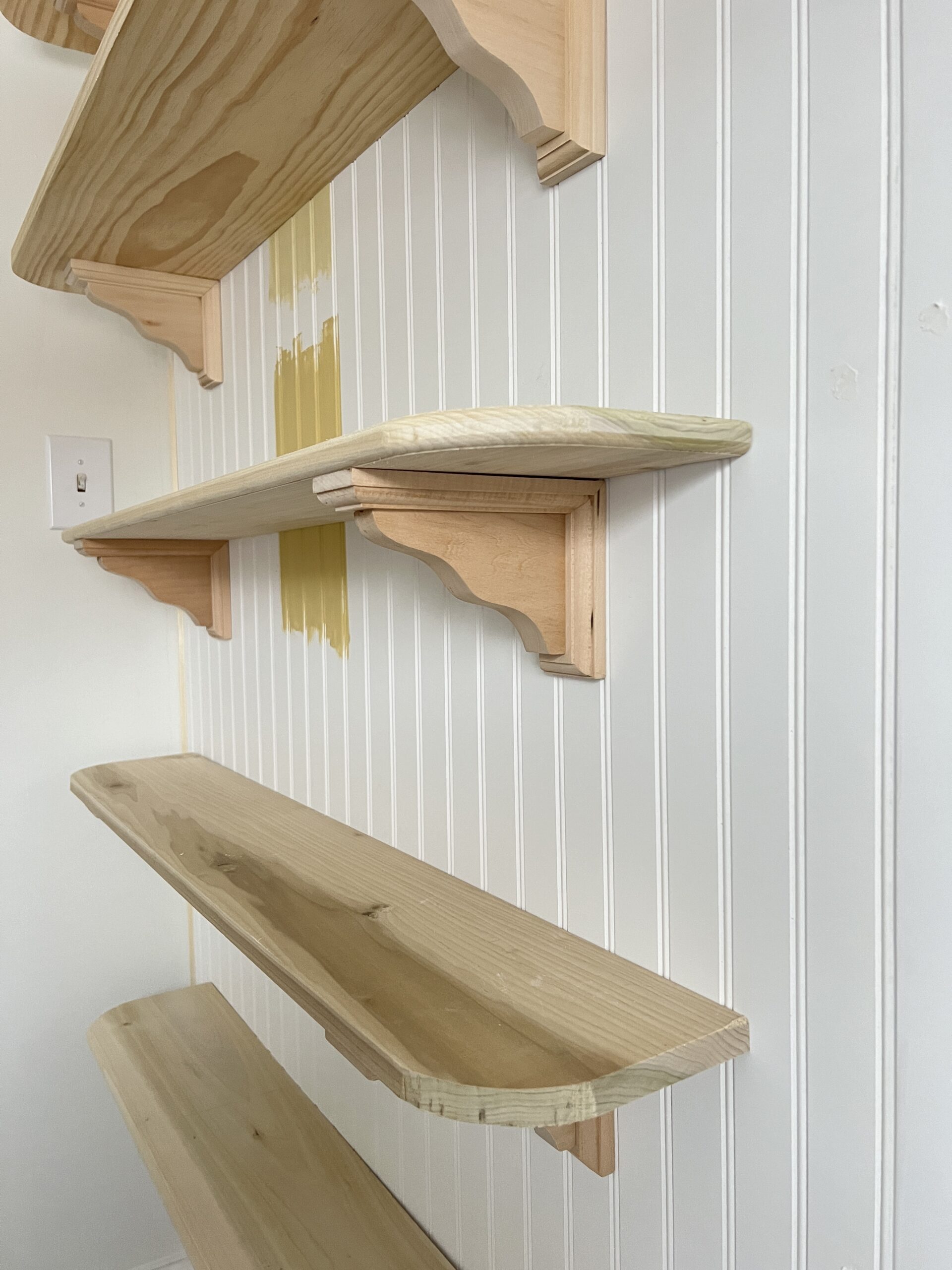 How to Make Easy DIY Wood Pantry Shelves with Corbels | Our Aesthetic Abode