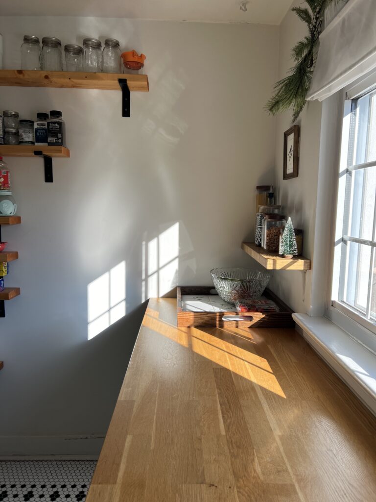 butcher block before staining