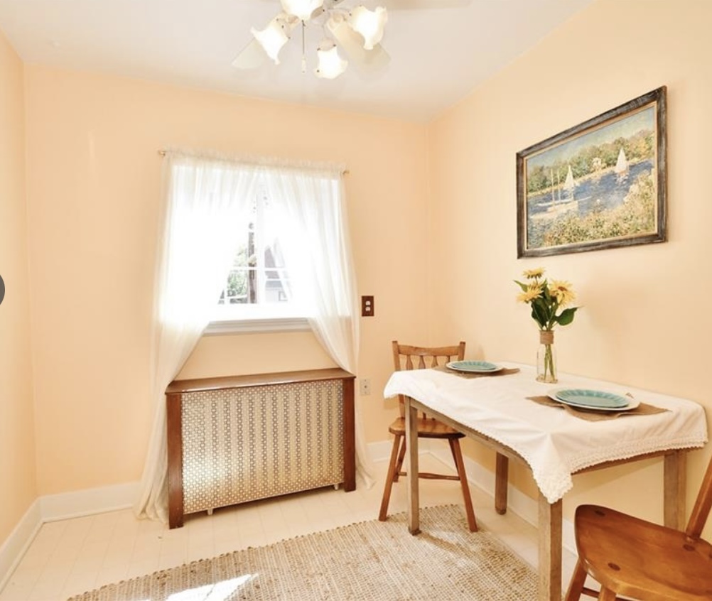 Breakfast nook in an old home