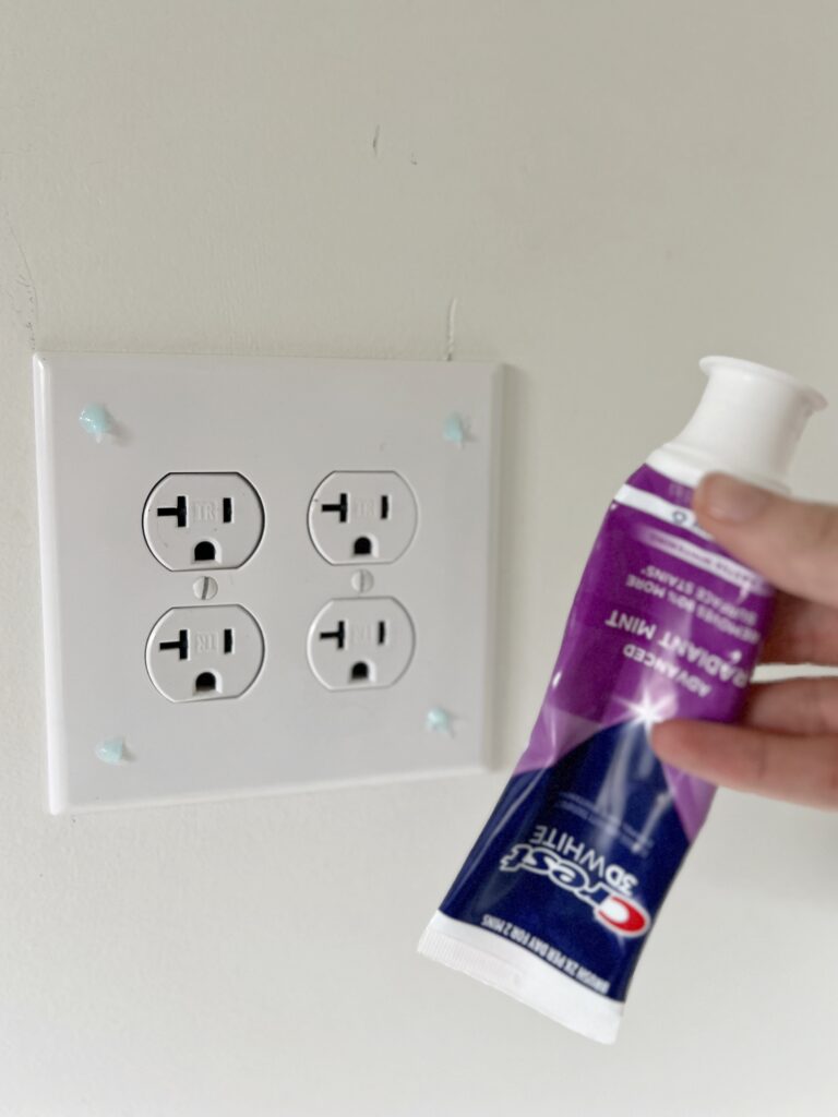 how to hang beadboard around outlets