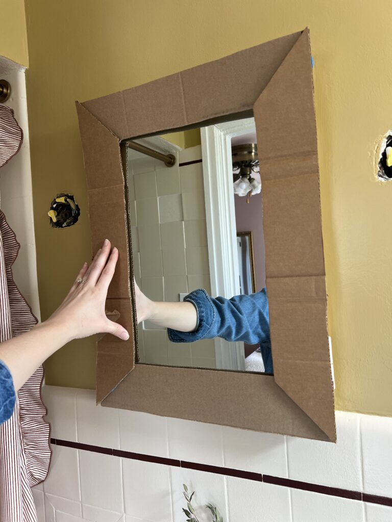 medicine cabinet frame mockup