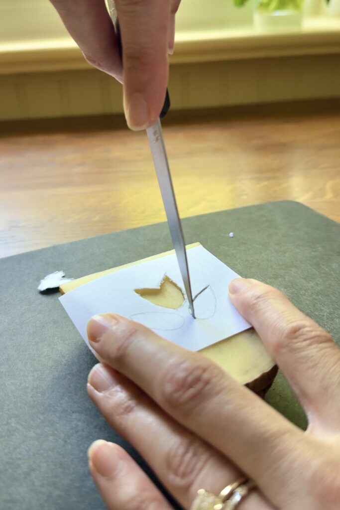 how to make a potato stamp