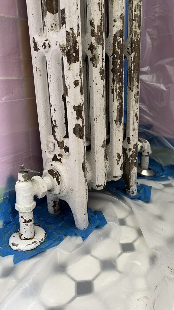 painting a radiator without removing it