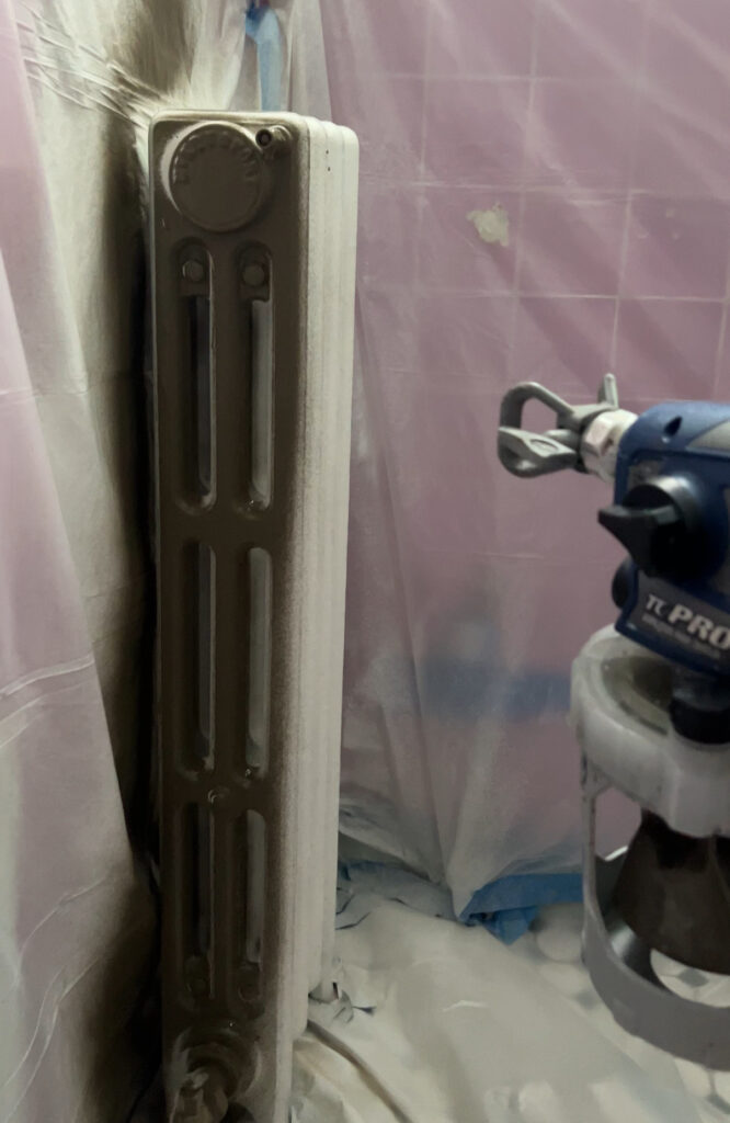 how to spray paint a radiator