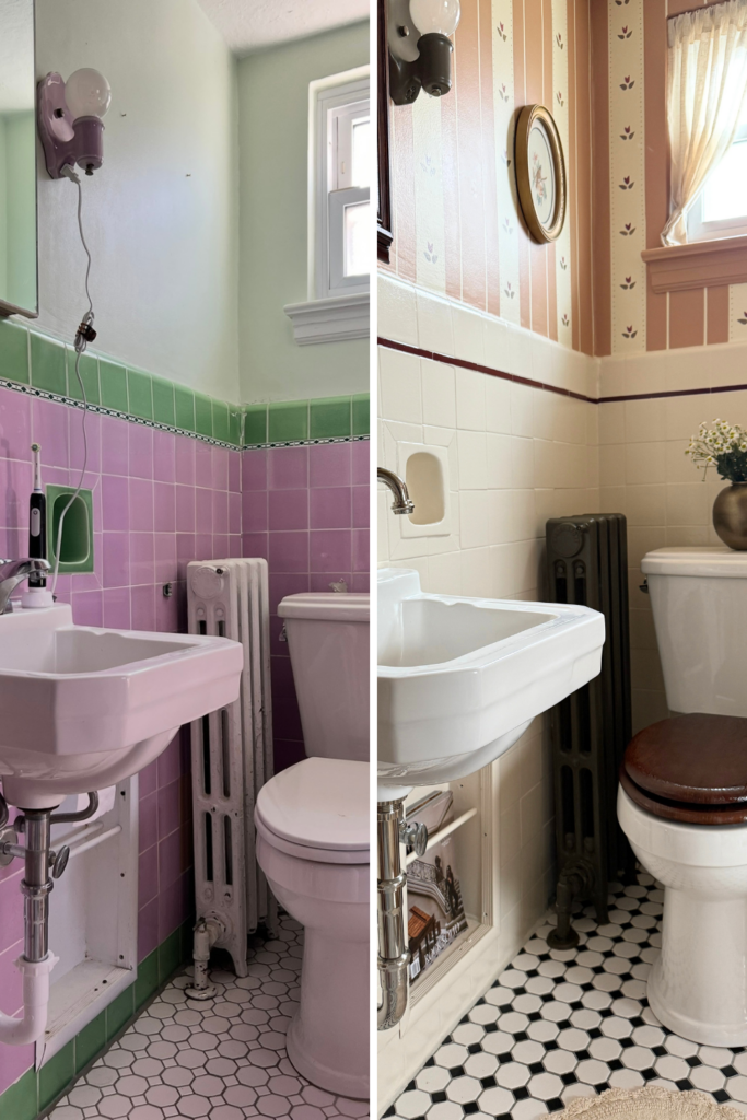 before and after panting a radiator