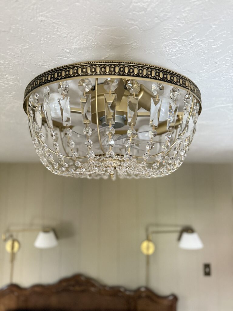 viral fandelier in a cozy bedroom aesthetic