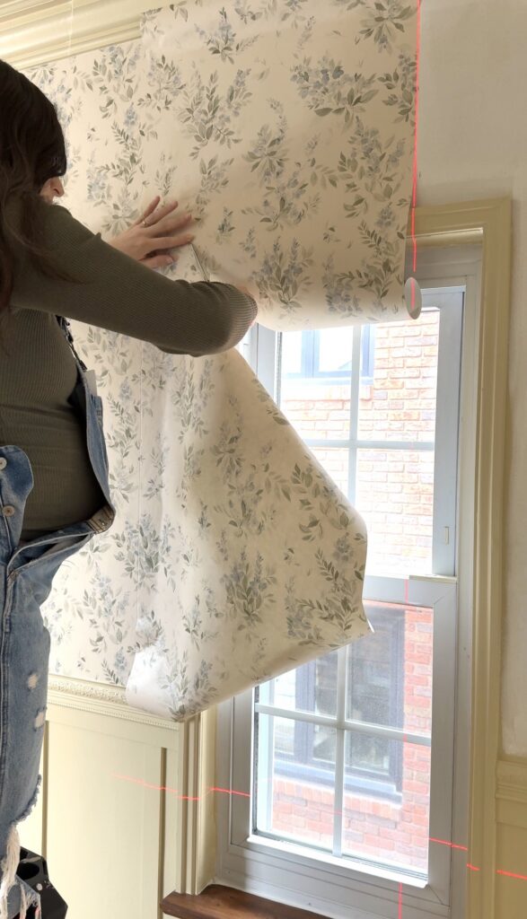 wallpapering around windows