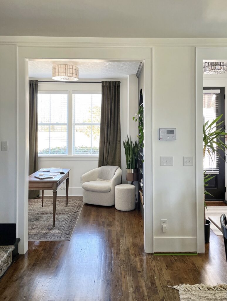 white walls white trim
