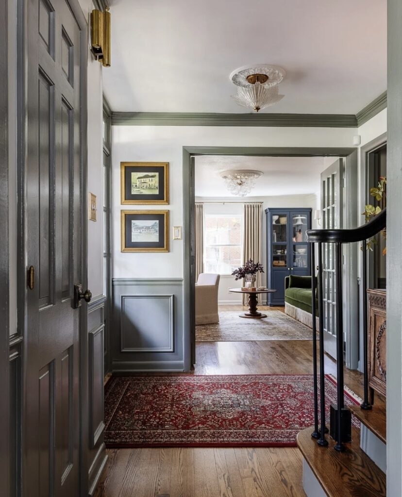 dark green trim